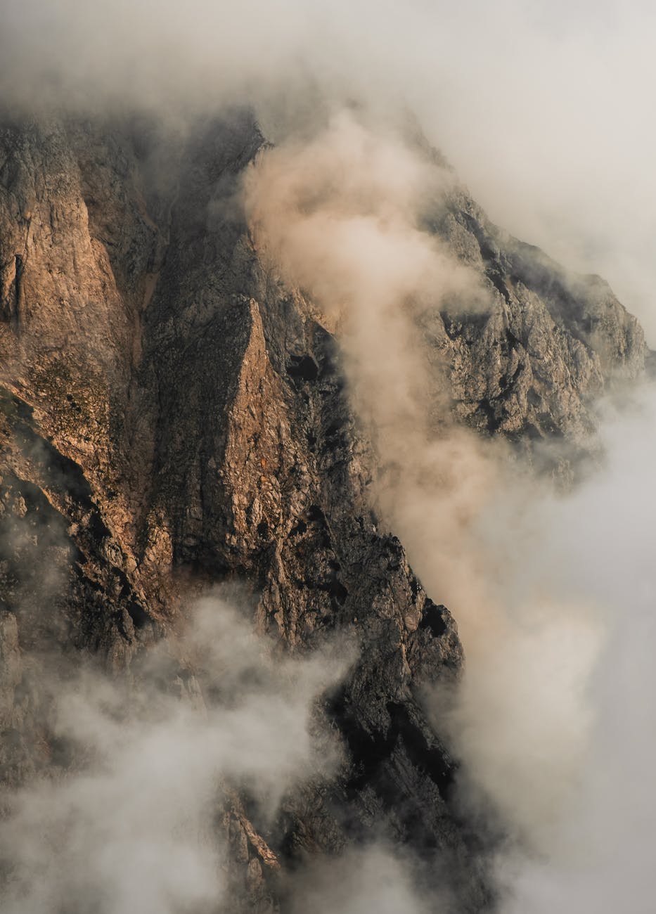 bird s eye view of rocky mountain during daytime